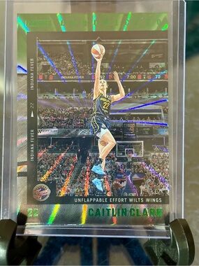 Caitlin Clark Green Laser Chronicled Basketball Card RARE